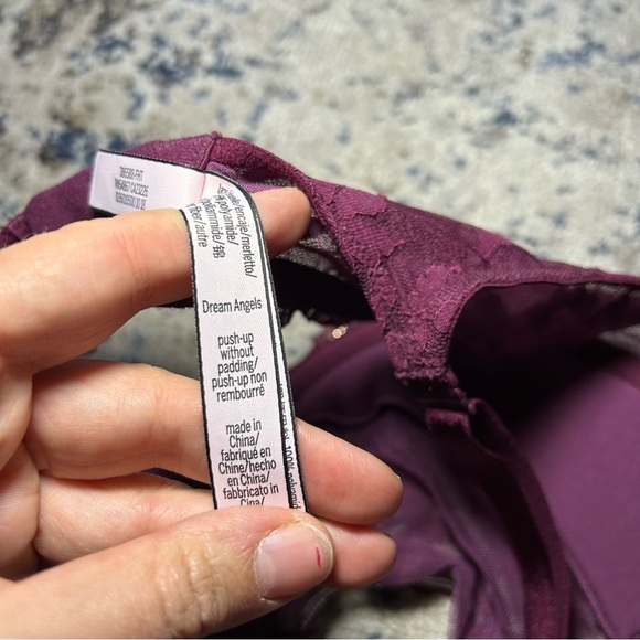 Victoria’s Secret Dream Angels Push-Up without Padding Purple & Gold Bra 34D - Picture 7 of 8